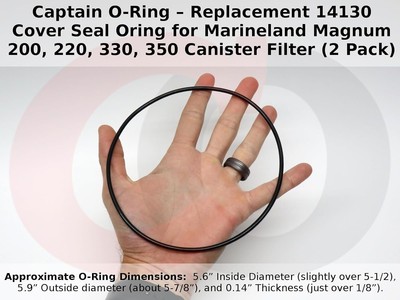 14130 Cover Seal O-Ring for Marineland Magnum 200, 220, 330, 350 Filter (2 Pack)