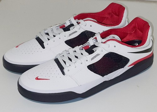 Nike SB Ishod Wair Premium Skate Shoes - White Black Red