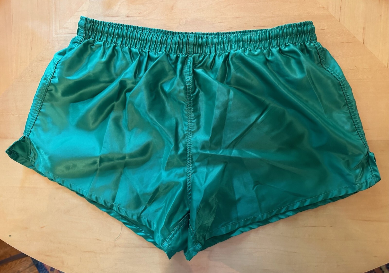 Rucanor Green Vintage Retro Shiny Nylon Shorts Sprinter