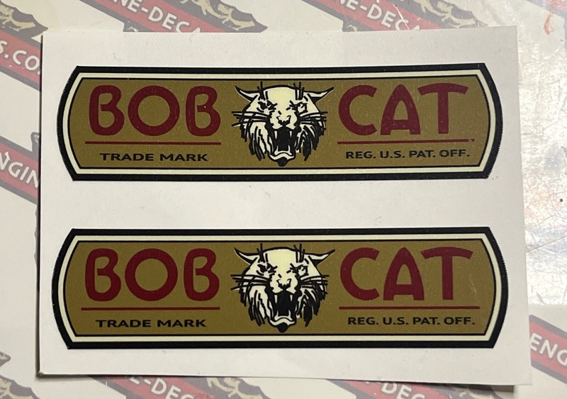 Bob Cat Hinsdale decal for restoration of vintage tool box