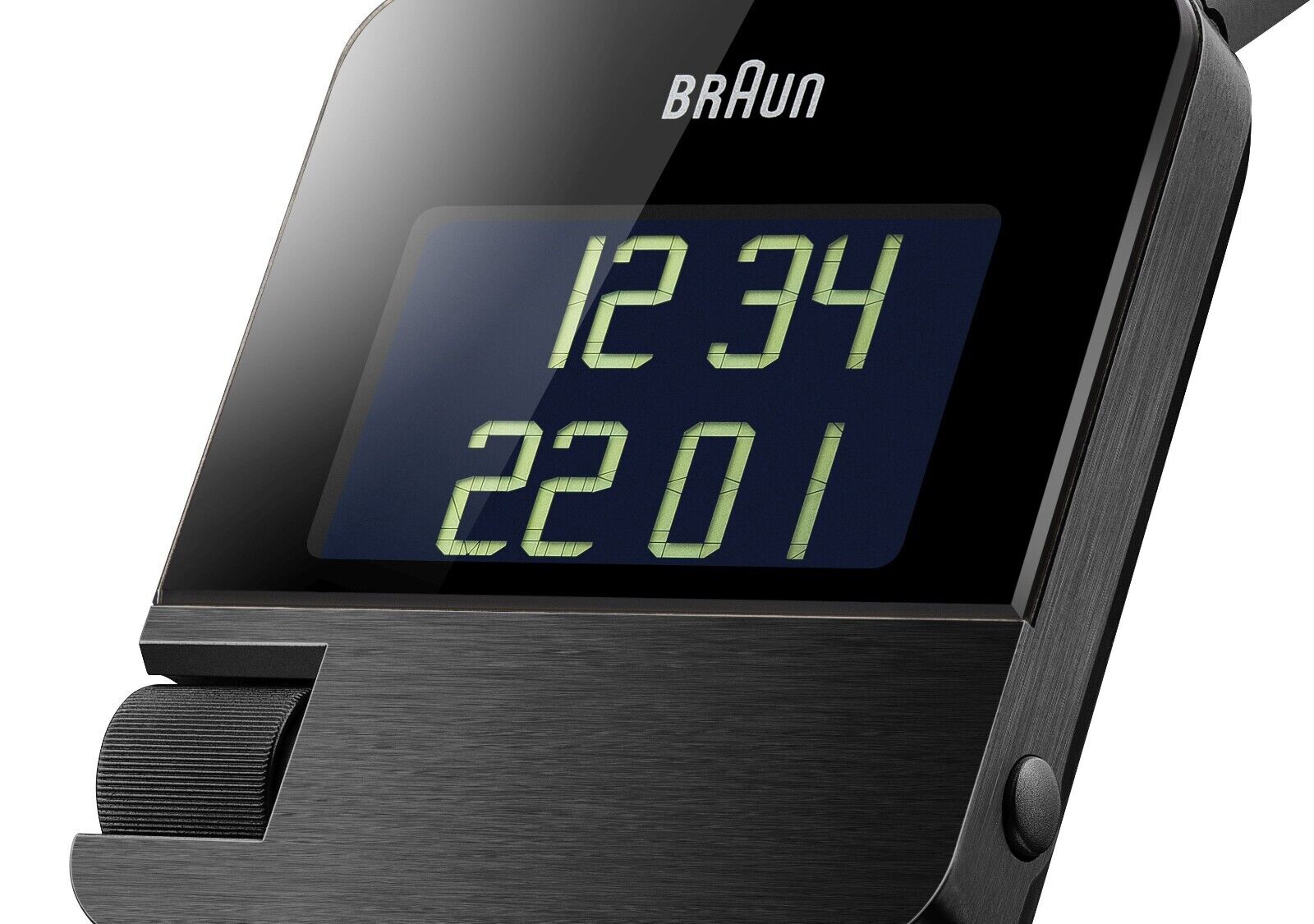New Braun Prestige Digital LCD Watch Model BN0106 With Metal New Braun Prestige Digital LCD Watch Model BN0106 With Metal