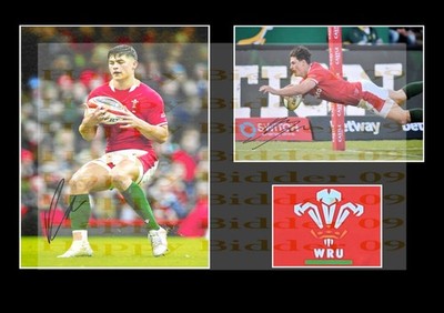 A4  Signed Louis Rees Zammit - Wales & Gloucester Rugby Awesome Photo