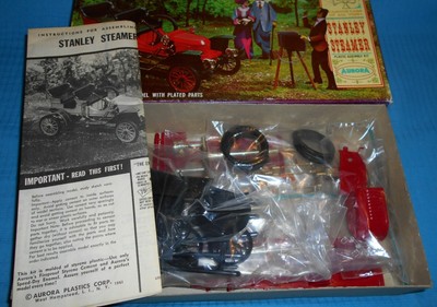 Aurora Stanley Steamer-Old Timers-Open Box 1/16 Scale Kit-Model Car Swap Meet