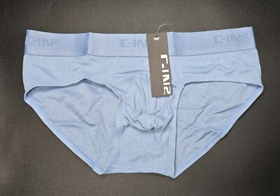 C-IN2 Men's Active Low Rise Mesh Brief Underwear, M Brooks Blue NWT
