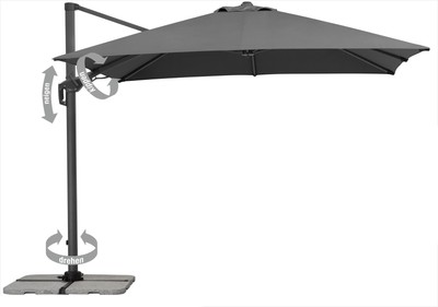 Schneider Ampelschirm Sonnenschirm  Rhodos Twist 3 x 3m anthrazit