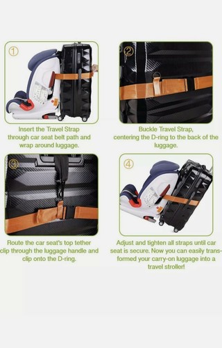 minne baby car seat travel strap lot of 2 NEW 