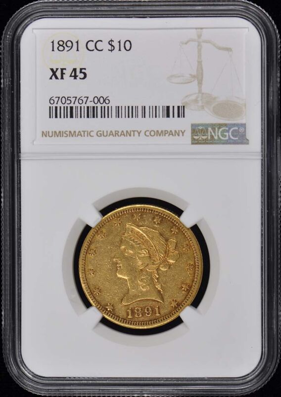 1891-Cc Eagle - Motto $10 Ngc Xf45