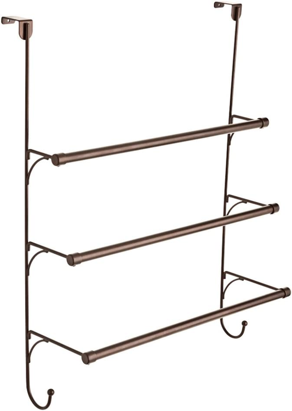 Franklin Brass over the Door Triple -Towel Rack with Hooks, 