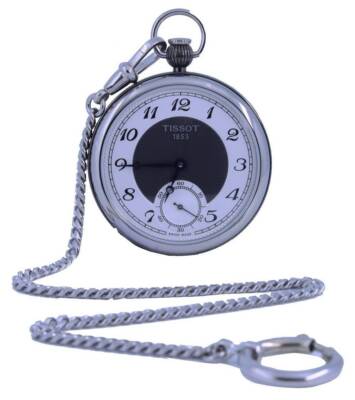 Pre-owned Tissot T-pocket Bridgeport Lepine Mechanical T8604052903200 Unisex Pocket Watch