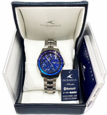 Pre-owned Casio Oceanus Ocw-s7000c-2ajf Manta S7000 Series Solar Watch Limited Titanium