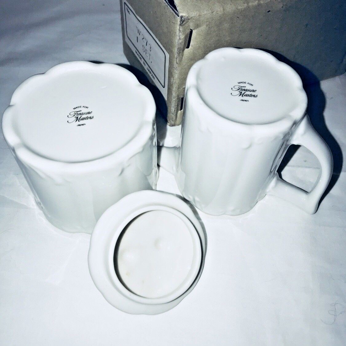 Treasure Masters Bone China Creamer Sugar Lid 50th Anniversary Japan Gold