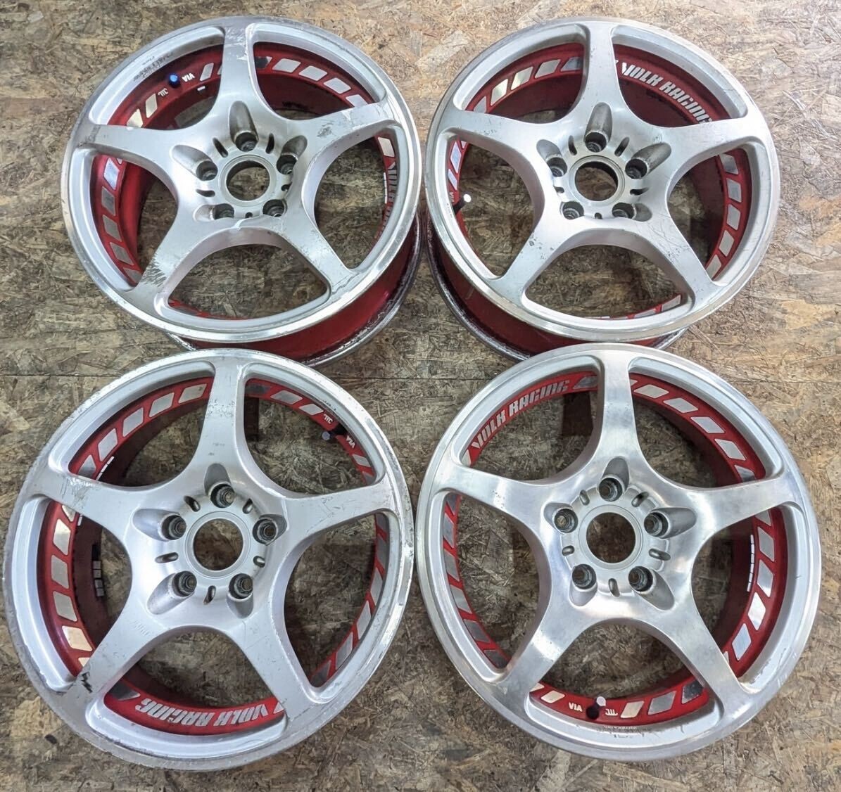 VOLK RACING CHALLENGE17×8J+32 ホイール中古品4本 RAYS VOLK RACING ボルクレーシング グランドステイト 中古