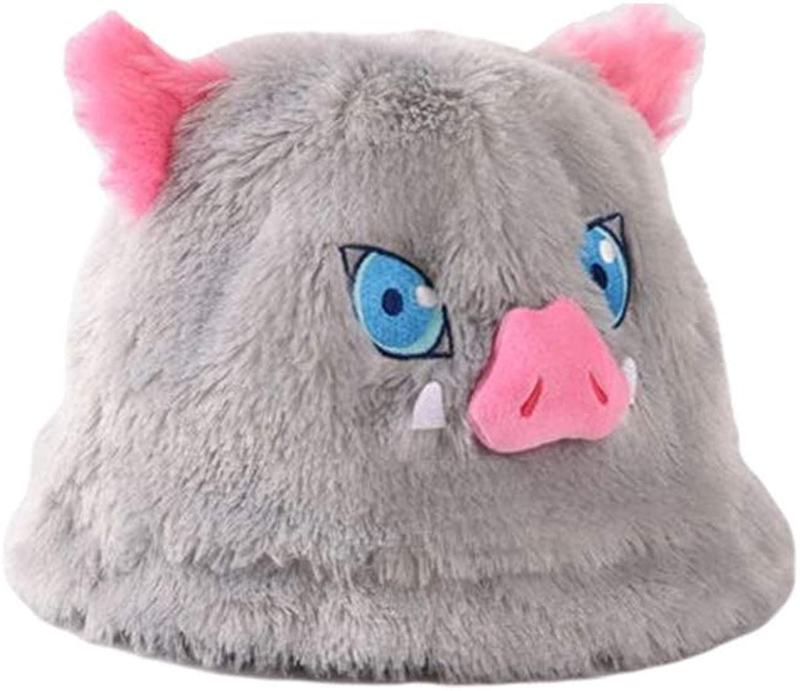 For Demon Slayer Cosplay Cute Pig Bucket Hat