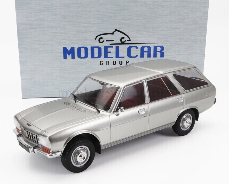 Peugeot 504 Break De 1976 Gris Argent Au 1/18 De Mcg Model Car Group Mcg18358
