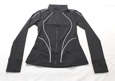 Fanka Women's Full-Zip Lift 'n Curve Body Contour Jacket AH4 Black Small NWT