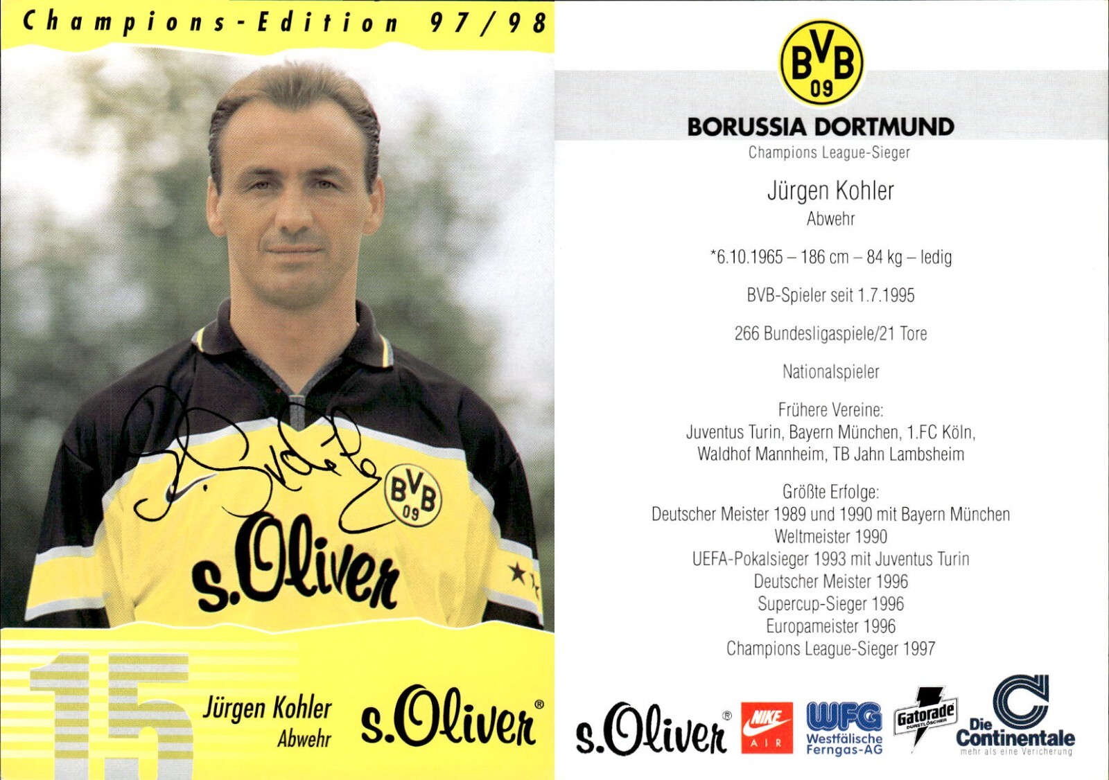 ユルゲン・コーラー/ドルトムント/ホーム（1998/99） Jürgen