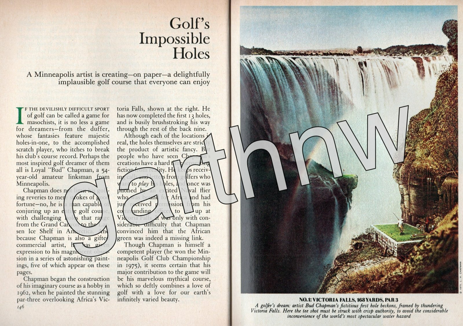 IMPOSSIBLE GOLF HOLES 1978 FANTASY COURSE ARTWORK FEATURE