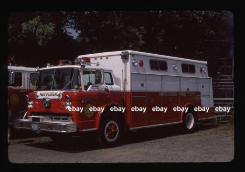 Metuchen NJ 1970s Ford C Hamerly rescue Fire Apparatus Slide