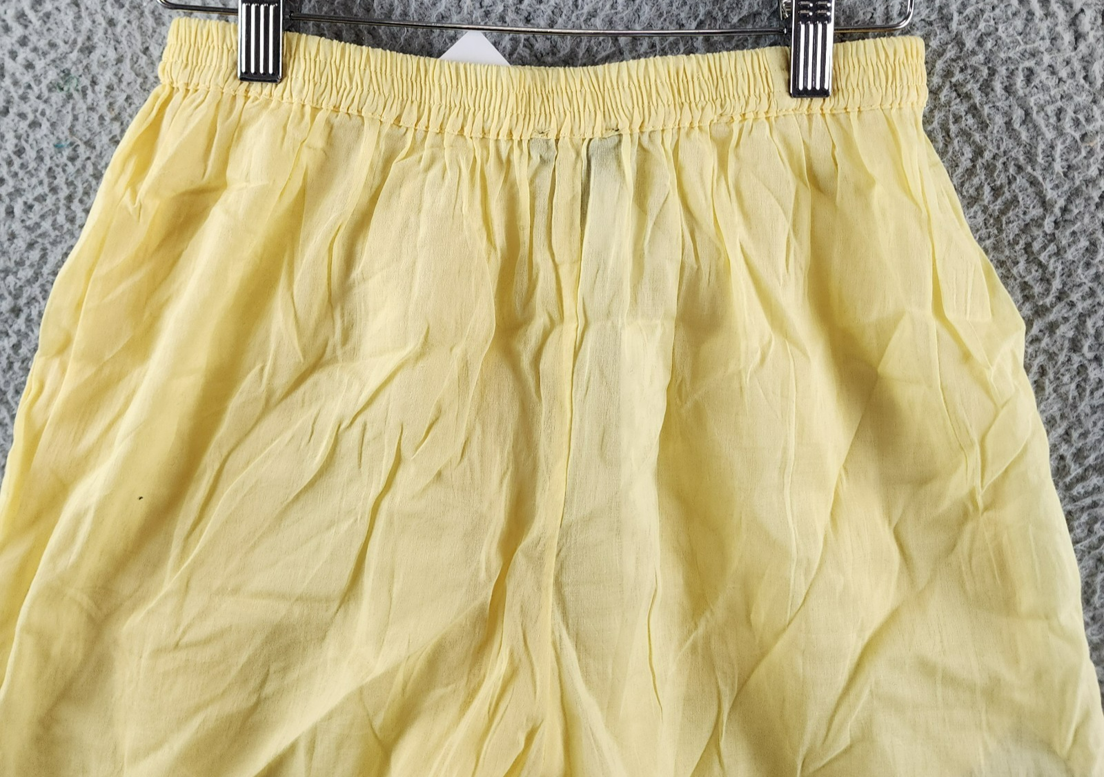 AQUA Pull On Shorts Women's Large Yellow Solid Side Pockets Elastic Waistband - Picture 13 of 13