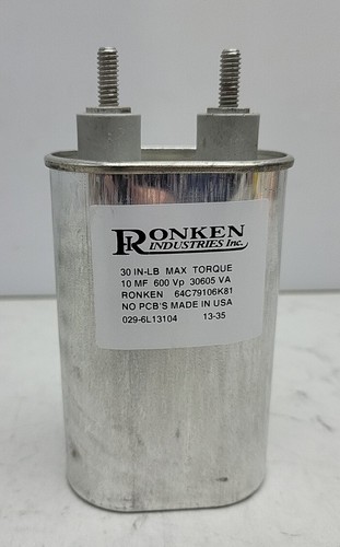 Ronken 64C79106K81 Oil-Filled Capacitor 10 MF 600VP 30605 VA