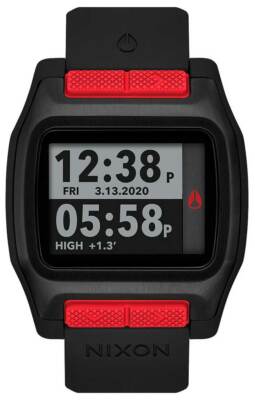 Pre-owned Nixon High Tide Watch - Black / Red -