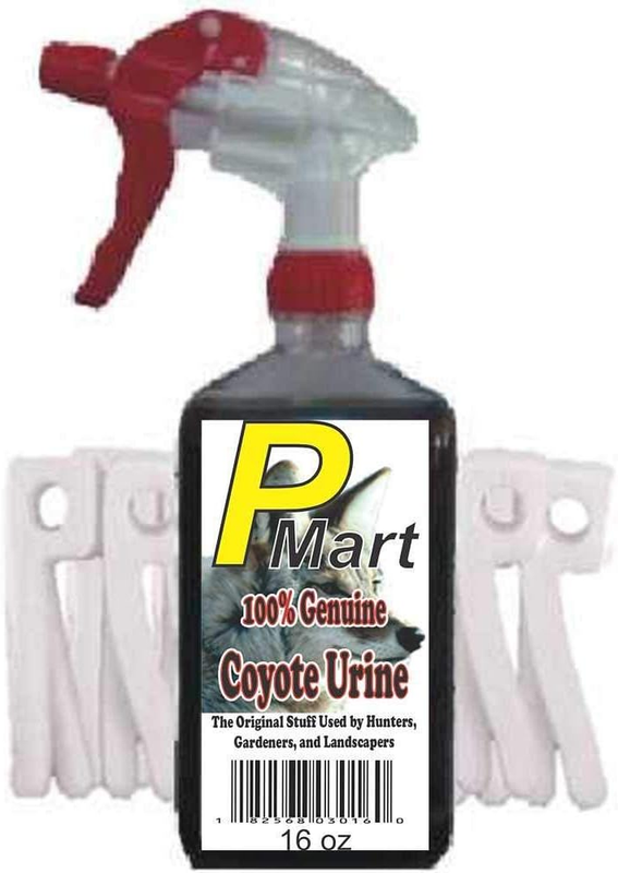 The Pee Mart - Coyote Urine Scent Tag Combo 16 Oz E-Z Trigger Spray. Full Streng