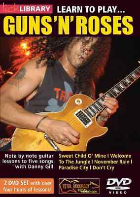 Lick Library LEARN TO PLAY SLASH GUNS 'N ROSES Guitar Video Lessons 2-DVDs