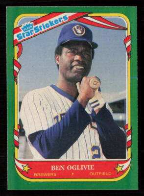 1987 Fleer Star Stickers Ben Oglivie #85 Milwaukee Brewers Baseball Card