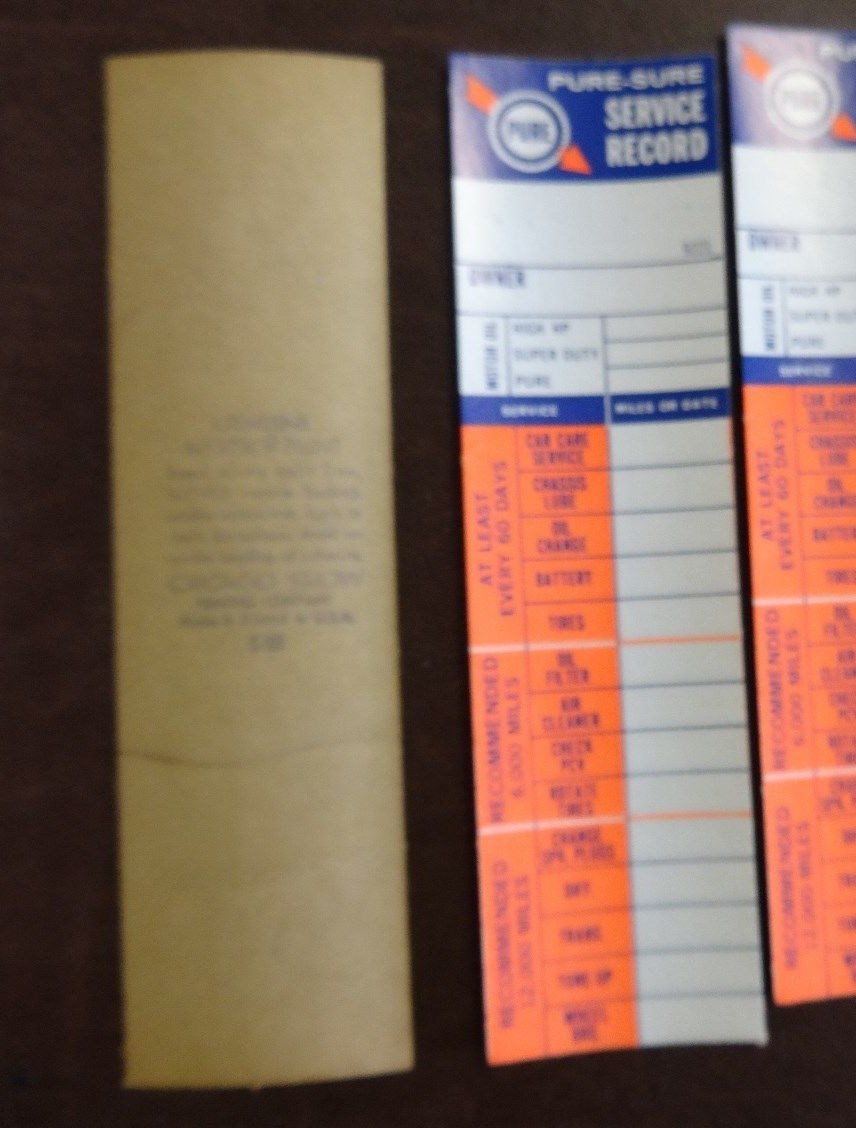 NEW PURE OIL GAS STATION SIGN SERVICE NOS OIL CHANGE DECALS (6) 76 PURE SURE