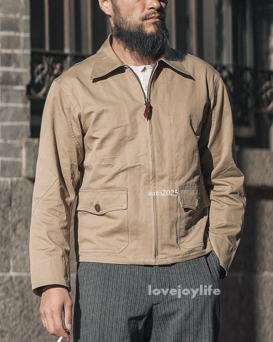 40'sヴィンテージUSNサマーフライト　M-421A オリジナル　3ポケット USN M-421A Summer Flight Jacket Vintage Flying Suit Unlined