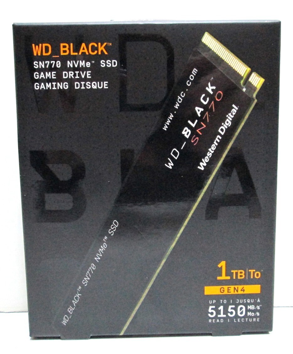WD Black SN770 NVMe SSD Game Drive 5150 Gen4 1TB | Western Digital