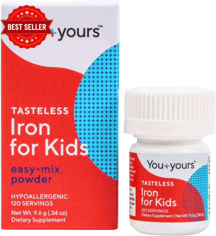 Tasteless Iron Powder for Kids Ferric Glycinate 120 Servings 15mg