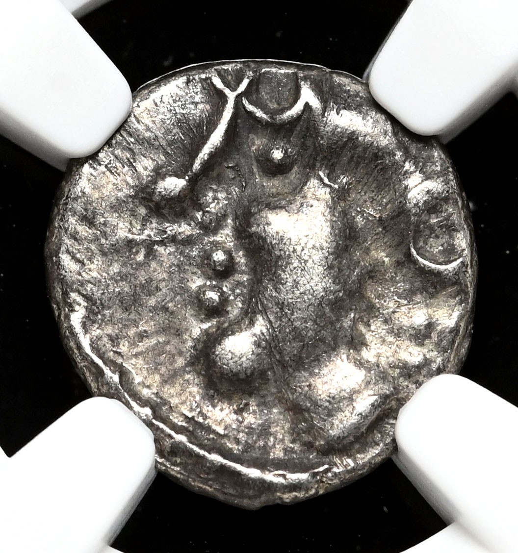 CELTIC GAUL, Aedui. 1st Century BC. Silver Quinarius, Horse, NGC VF
