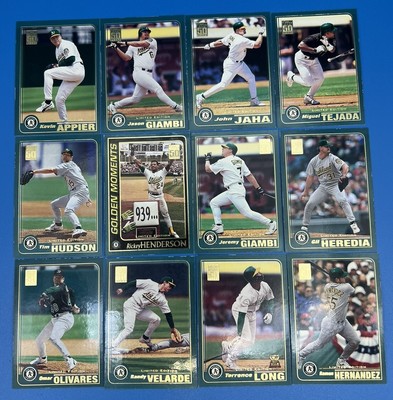 RARE 2001 Topps TIFFANY Oakland A s ATHLETICS Limited Edition Team Set-29 Cards