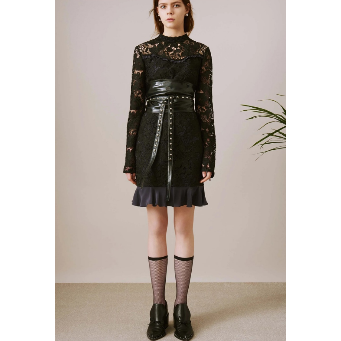 Pre-owned Markus Lupfer Floral Lace Lana Dress / Dr860 In Navy