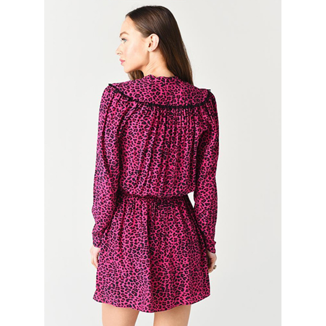 Pre-owned Zadig & Voltaire Reveal Print Leo / Sjcp0412f In Pink