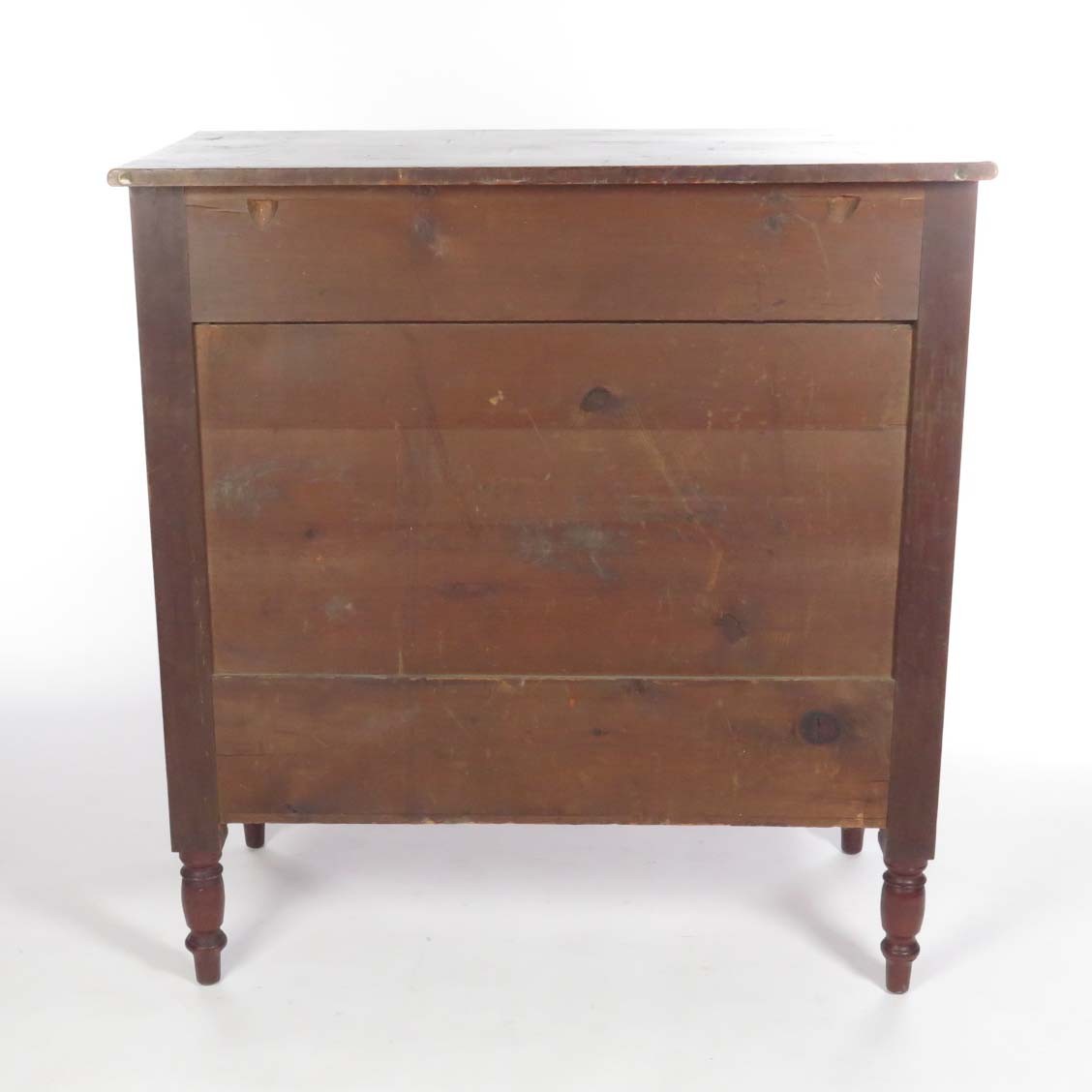 Antique chest of drawers dresser cherry maple wood inlay glass pulls 19th c