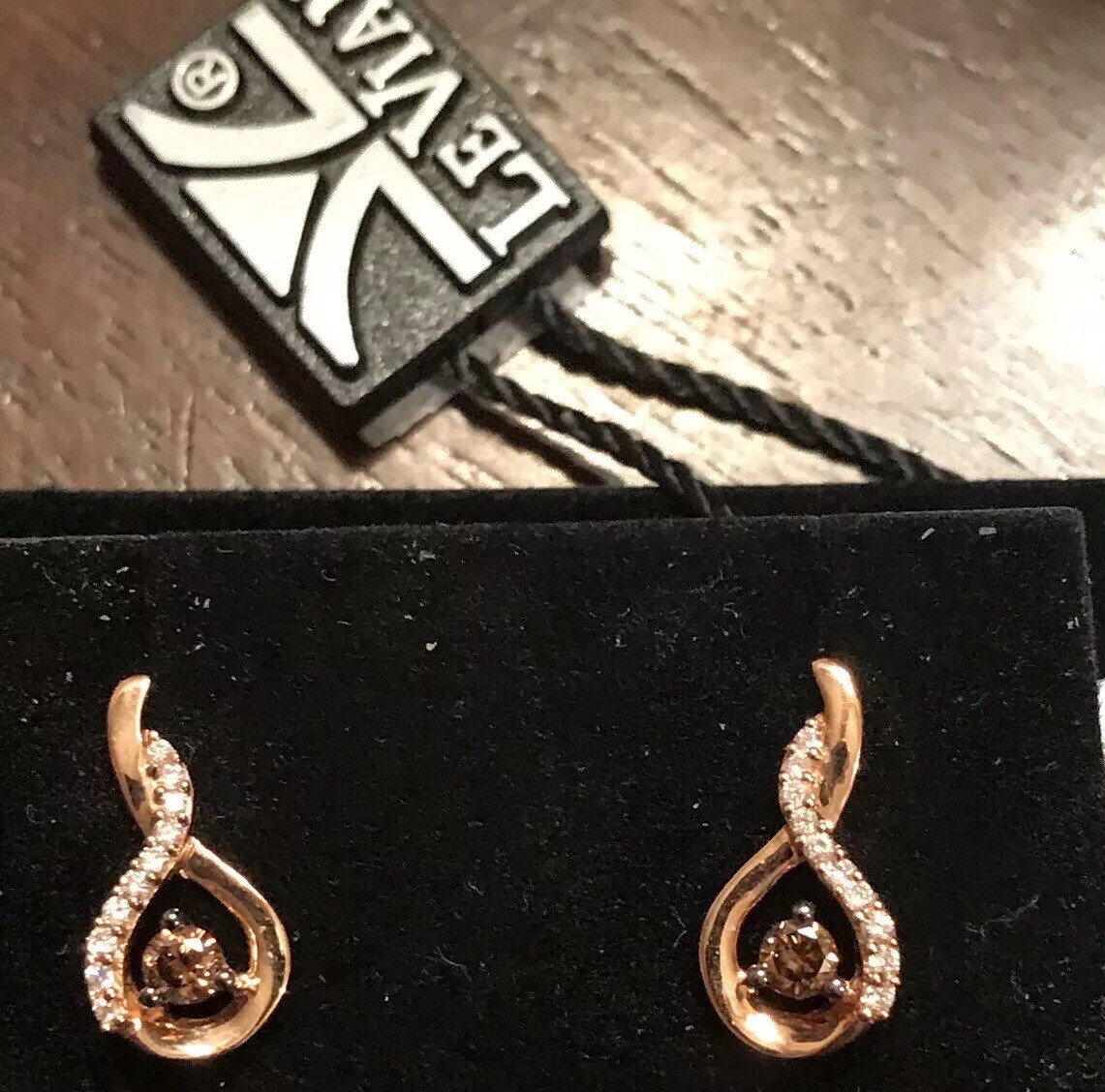 Gorgeous LeVian Chocolate Diamond Drop Earrings in 14K Rose Gold NWTs!
