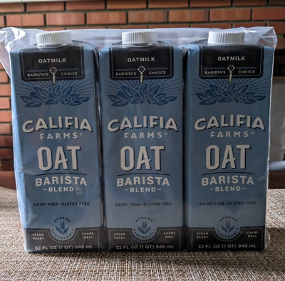 Califia Farms, Oat Barista Blend Oat Milk, 32 Oz, Pack of 3