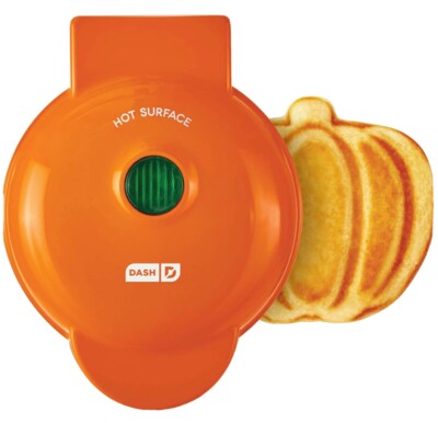 DASH 4 inch Pumpkin Mini Waffle Maker in Orange Brand New! On sale!!