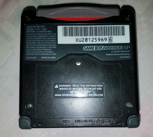 Nintendo Game Boy Advance SP Onyx Black w/ official charger