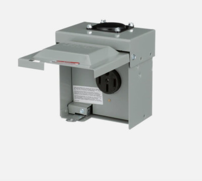 Eaton CHU1S RV 50-Amp RV Power Outlet Box Panel Indoor/outdoor  Service Mount