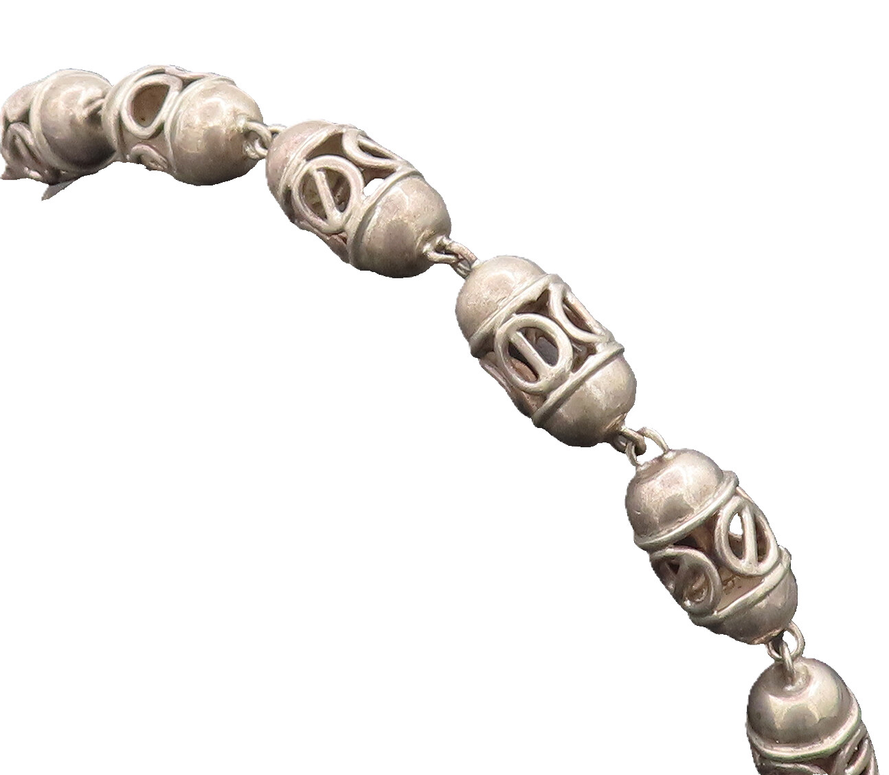 925 Sterling Silver Vintage Bracelet MEXICO Retro Linked