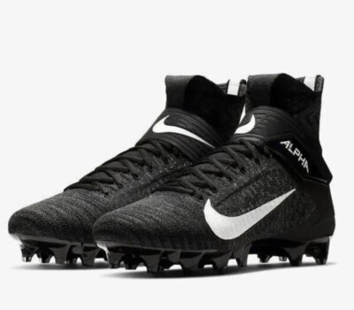 Nike Alpha Menace Elite 2 Football Cleats Black Flyknit AO3374-001 Mens Size 14