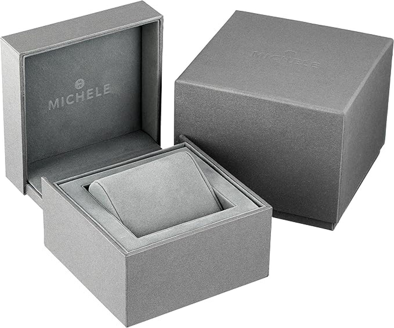 Pre-owned Michele Belmore Diamond Head Mw29b01a1942 Swiss Quartz Silver Watch $1595