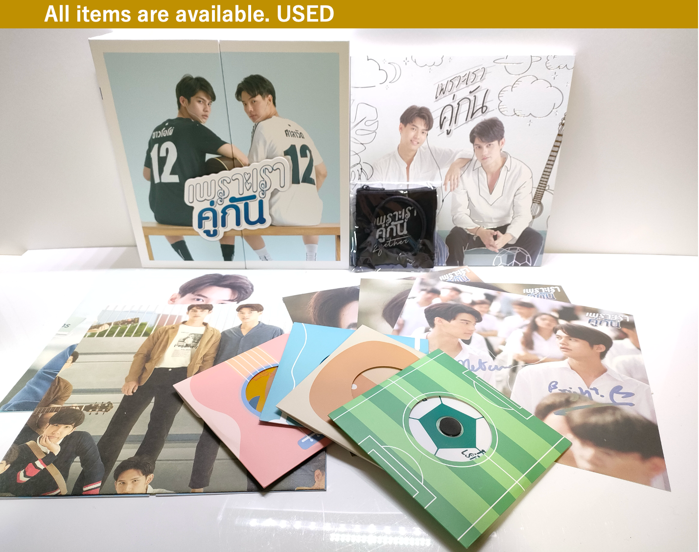 2gether DVD Box set Thai version GMMTV Sarawat w/Posters and Bracelets Used 2gether DVD Box set Thai version GMMTV Sarawat w/Posters and Bracelets Used