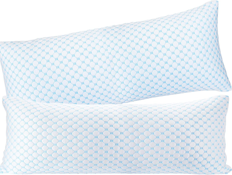 S Body Size Set Of 2 - Cooling Shredded Memory Foam Pillows,