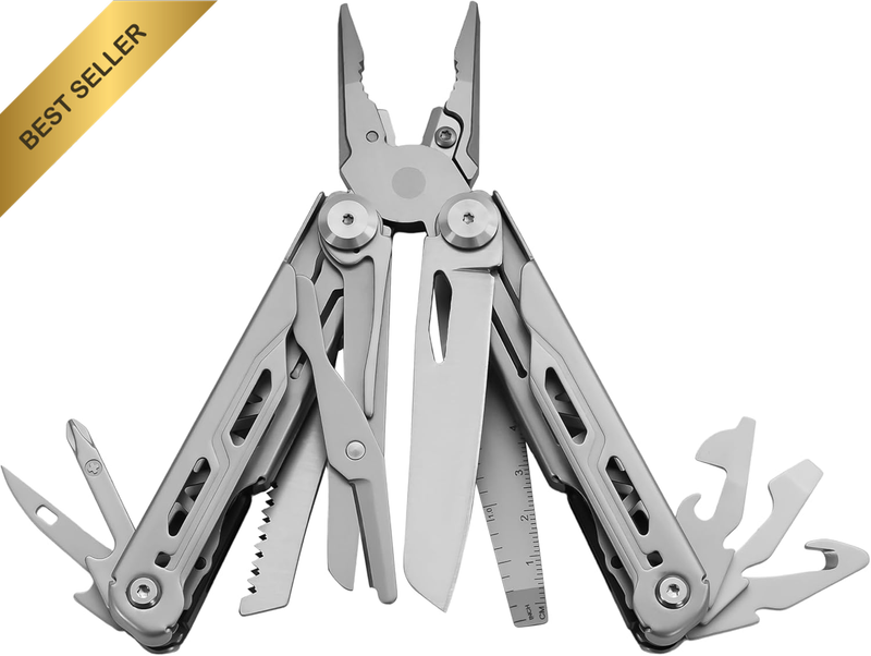 Stainless Steel Foldable Multi-Tool 16 in 1 Compact Pocket Knife, Pliers & Saw S