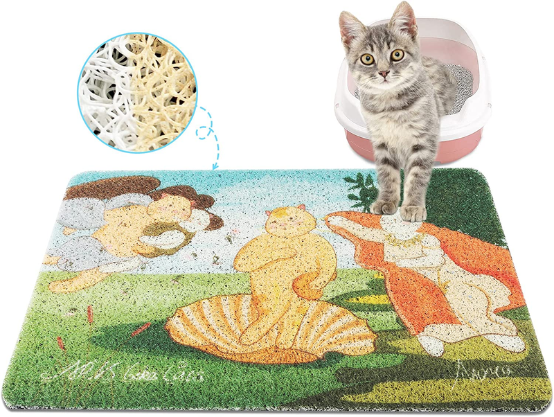 Cat Litter Trapping Mat 16 X 24Inch Pet Food Feeding Mat, Do
