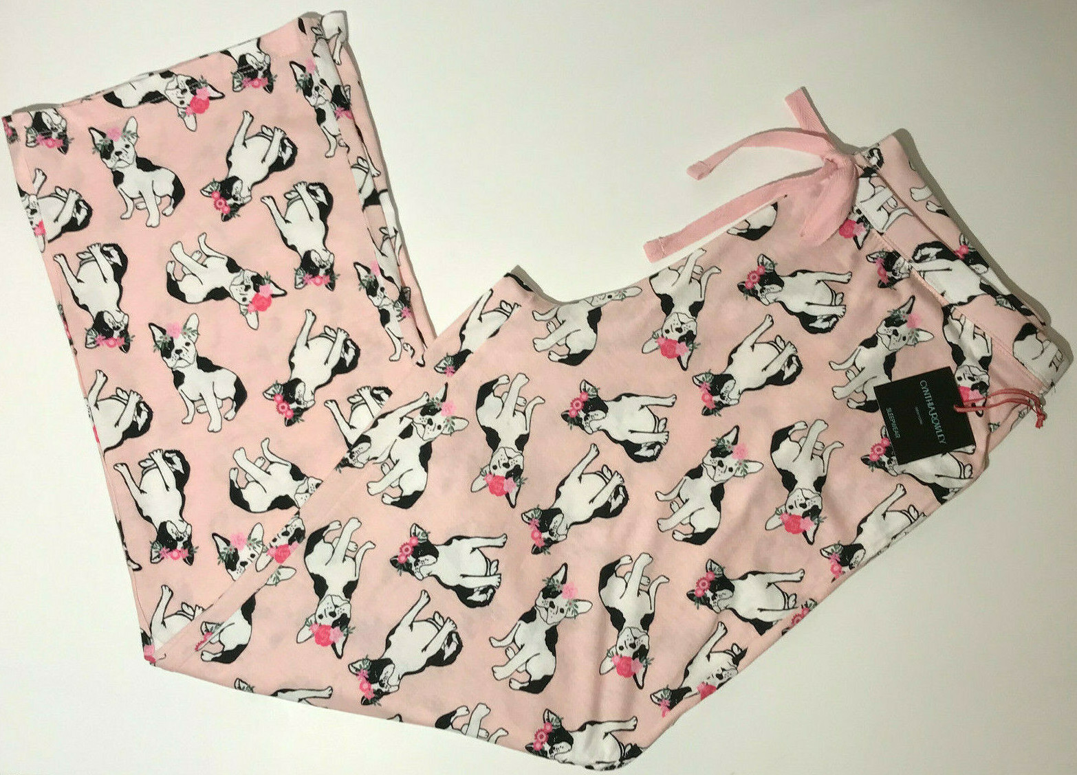 NWT Cynthia Rowley PJ Pajama Pants Small French Bulldog Frenchie Dog